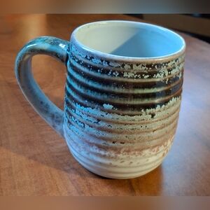 Multi-Colored Glazed Stoneware Mug By Creative Co-Op 16oz NWOT